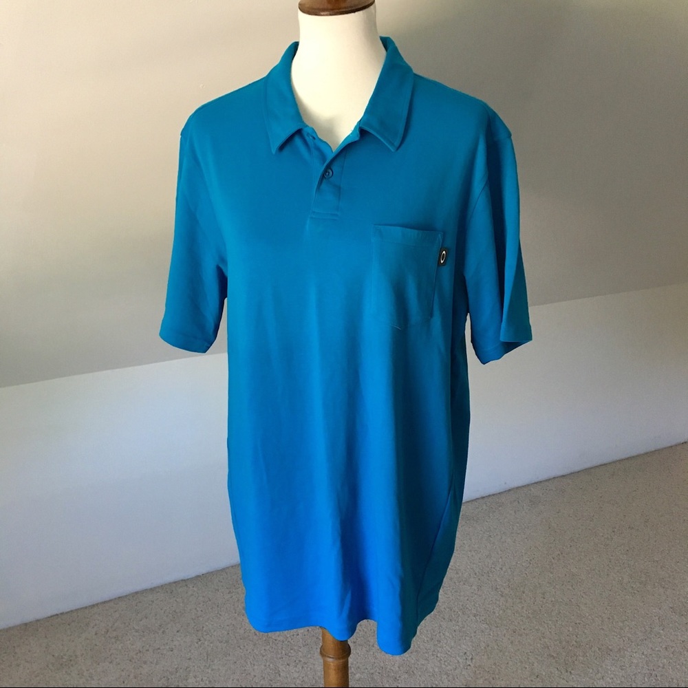 NWT Oakley Vital Polo Pacific Ocean Blue - Size Large